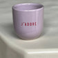 Keramikbecher 'J'ADORE' lila