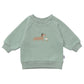 Kinder Sweatshirt mit Print 'Dackel' grün