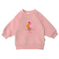 Kinder Sweatshirt mit Print 'Gourmet Club' rosa
