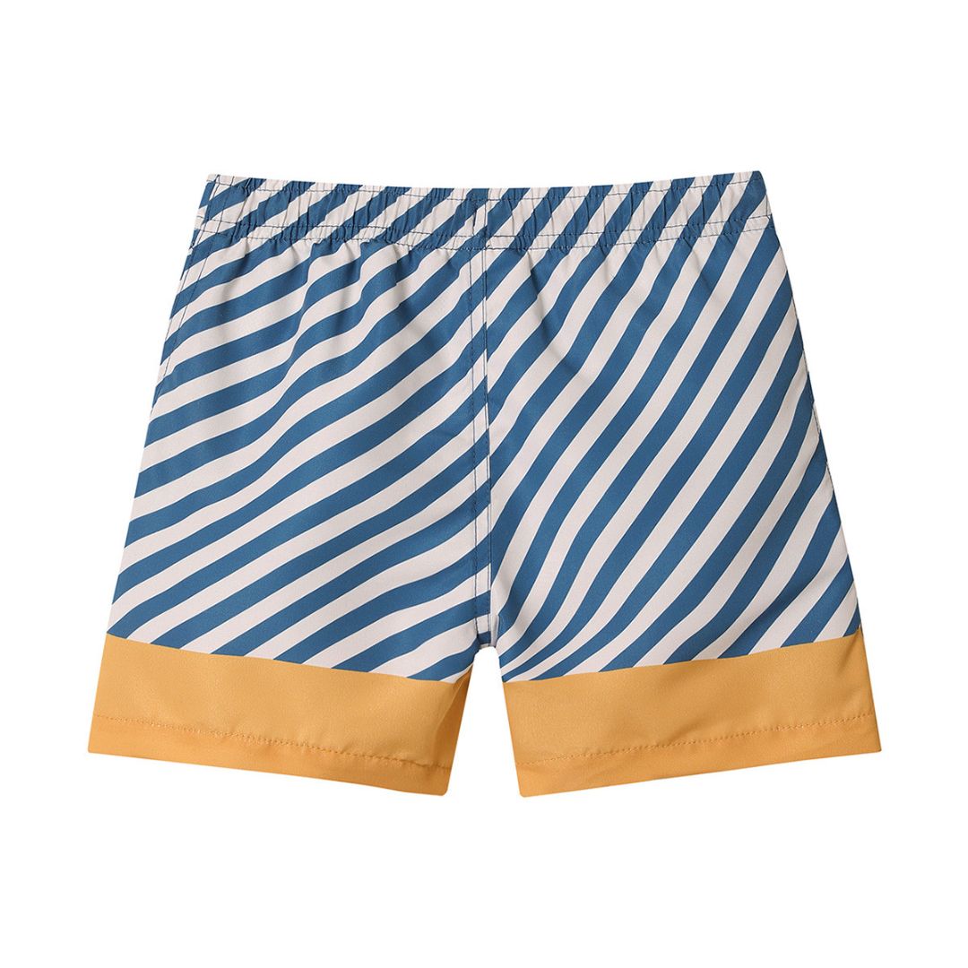 Kinder Badehose gestreift 'Blues & Beyond' blau/gelb