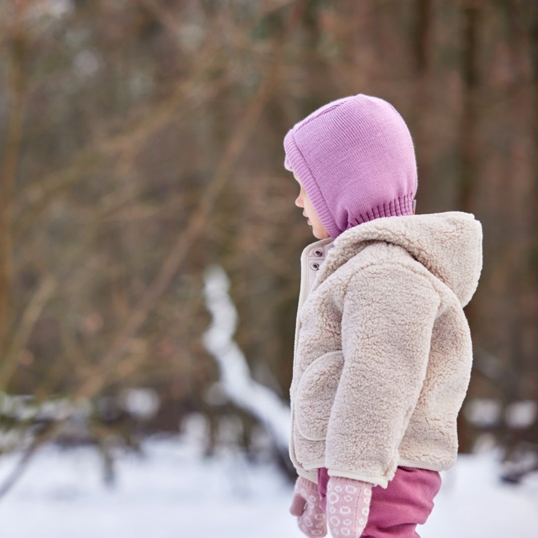 Kinder Schlupfmütze 'Balaclava' puderrosa