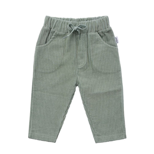 Kinder Cordhose mit großen Taschen grün