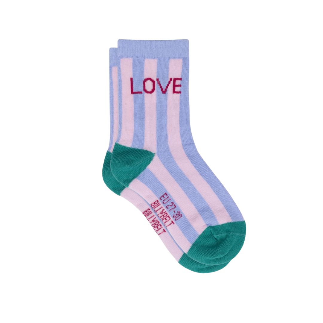 Kinder Mädchen Socken gestreift 'LOVE'