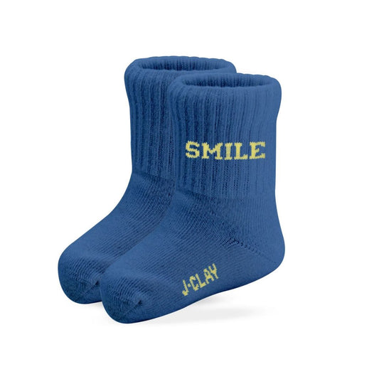 Tennis Socken für Babys & Kinder 'SMILE' blau
