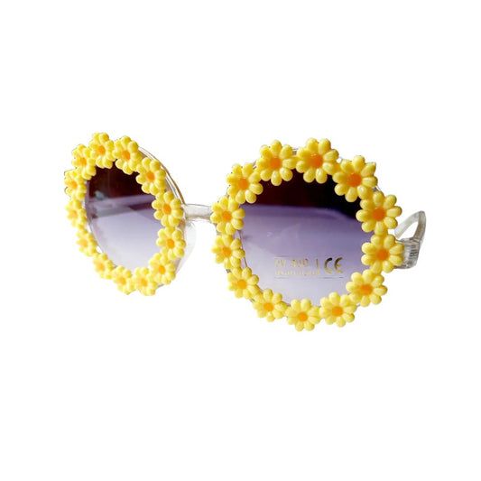 Kinder Sonnenbrille Blumendesign Gänseblümchen gelb