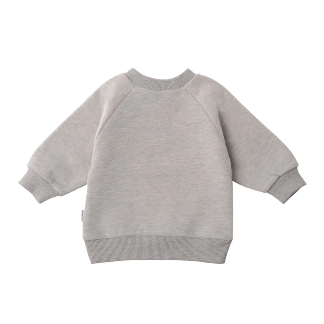 Sweatshirt in grau melange mit Print 'Amore Mio'