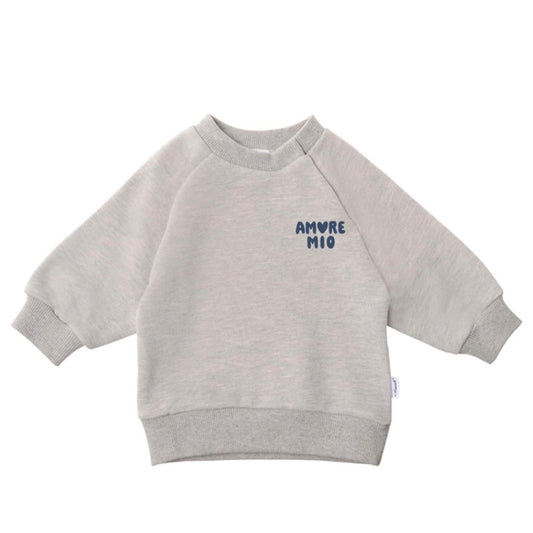 Kinder Sweatshirt mit Print 'Amore Mio' grau melange