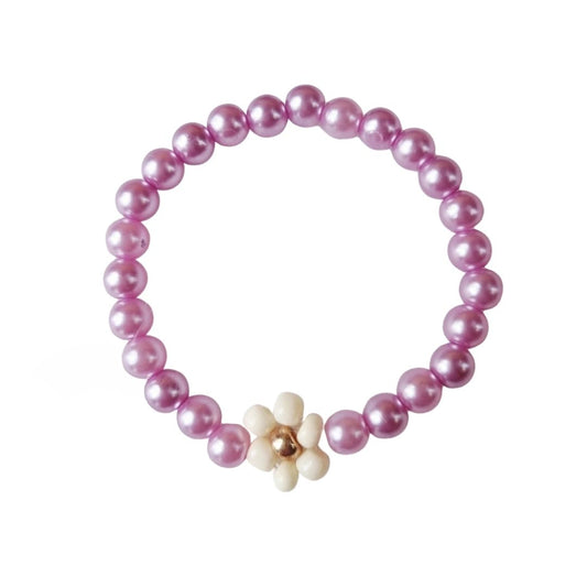 Kinderarmband 'Gänseblümchen purple'