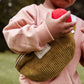 Kinder Bauchtasche in Cordoptik bronze personalisierbar