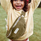 Kinder Bauchtasche in Cordoptik olive personalisierbar