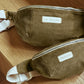 Kinder Bauchtasche in Cordoptik olive personalisierbar
