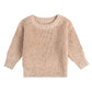 Kinder Grobstrick Pullover 'Dots' khaki