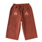Süße Baumwollhose für Kinder 'BOHO FLOWER' terracotta
