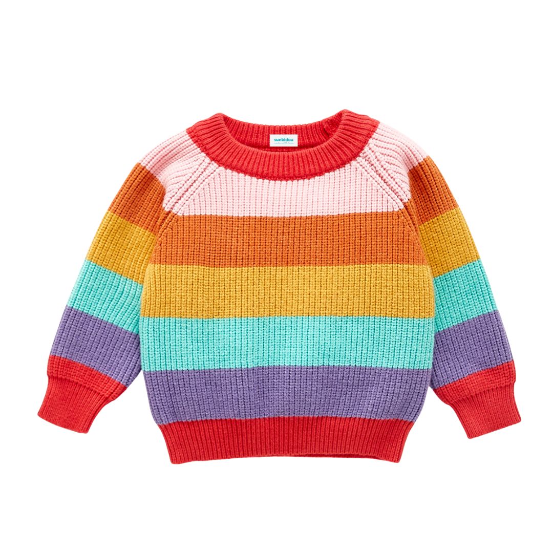 Kinder Grobstrick Pullover 'Colorful'