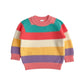 Kinder Grobstrick Pullover 'Rainbow Stripes'
