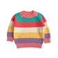 Kinder Grobstrick Pullover 'Rainbow Stripes'