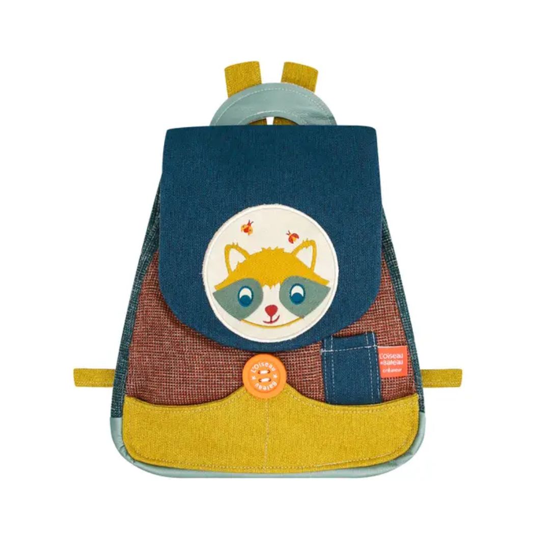 Personalisierbarer Kinderrucksack Waschbär