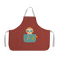 Kinderschürze Faultier rot personalisierbar