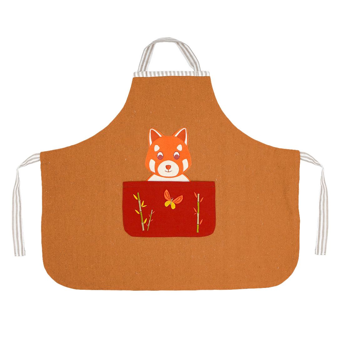 Kinderschürze Fuchs orange personalisierbar