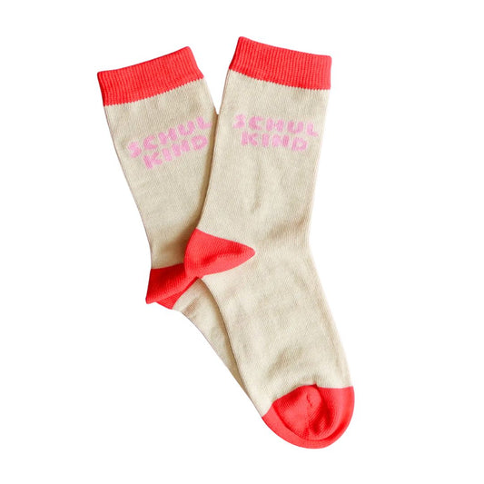 Socken 'Schulkind' rot/rosa
