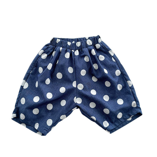Gepunktete Loose Pants 'Dotty' blau