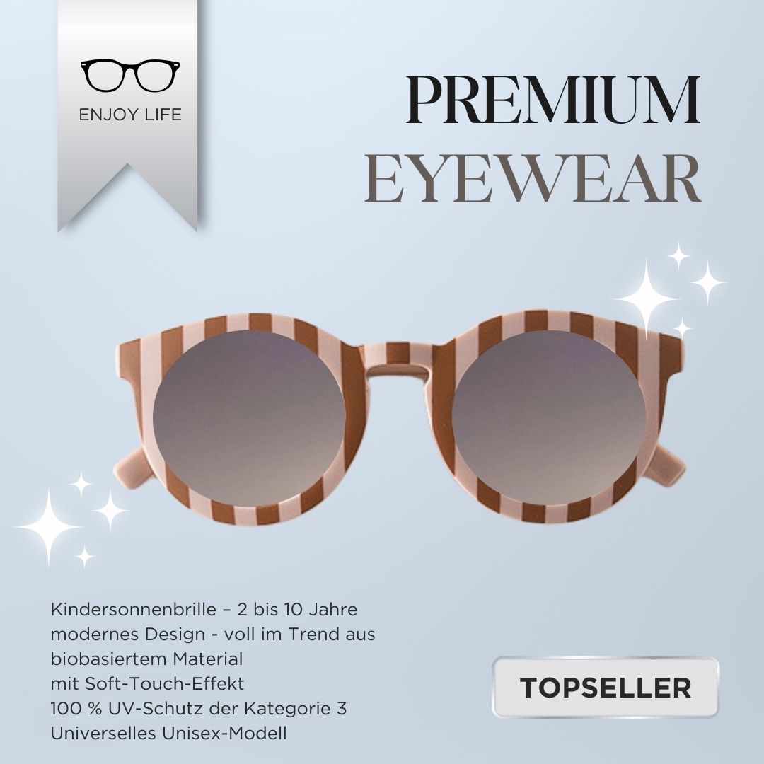 Kinder Sonnenbrille Kids Plus 'Stripes Coffee'