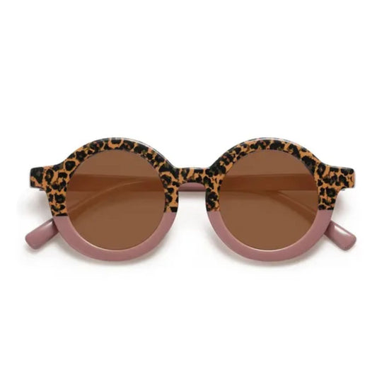 Kinder Sonnenbrille 'Retro Leopard' blush