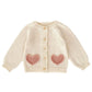 Kinder Grobstrick Cardigan 'Hearts'