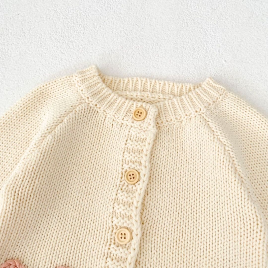 Kinder Grobstrick Cardigan 'Hearts'