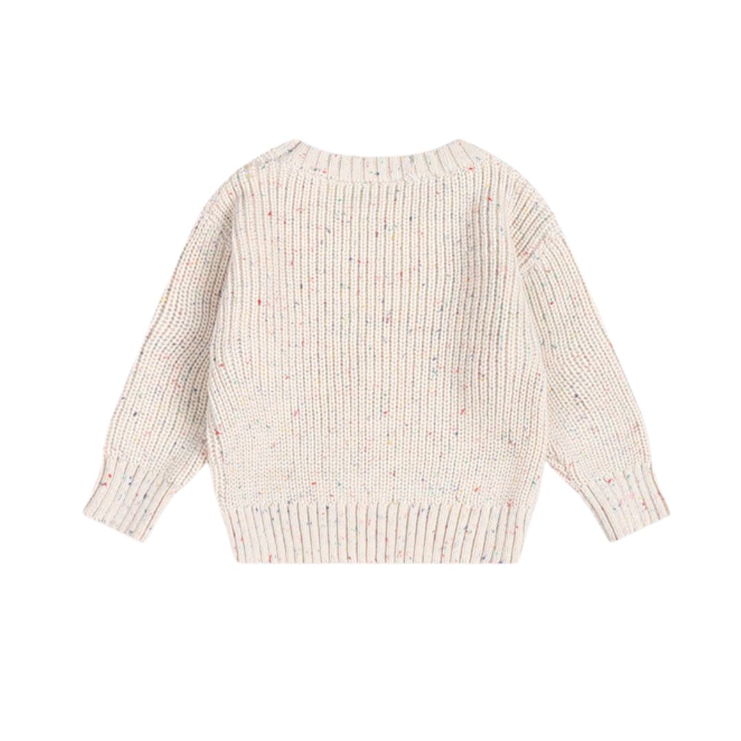 Kinder Grobstrick Pullover 'Colorful Dots'