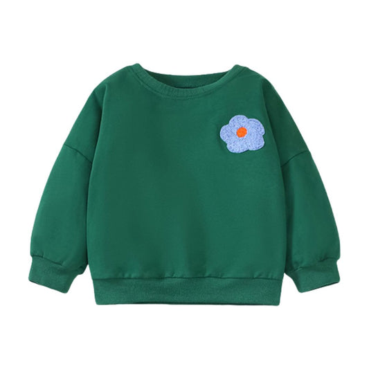 Sweatshirt für Kinder 'Little Flower' grün