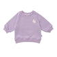 Sweatshirt in flieder mit Print 'Free Bird'
