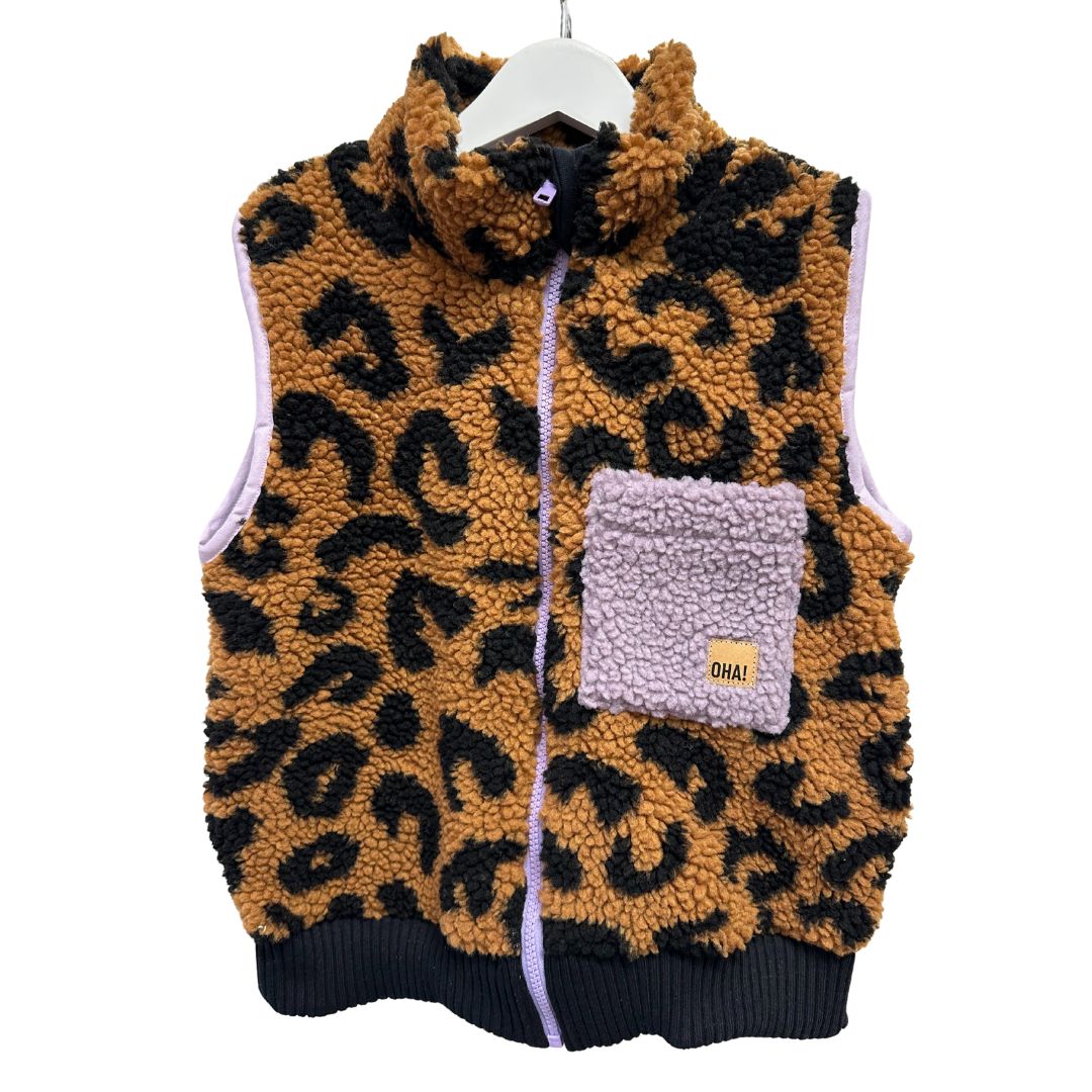 Unikat | Kinder Plüsch-Weste Leo 'OHA'