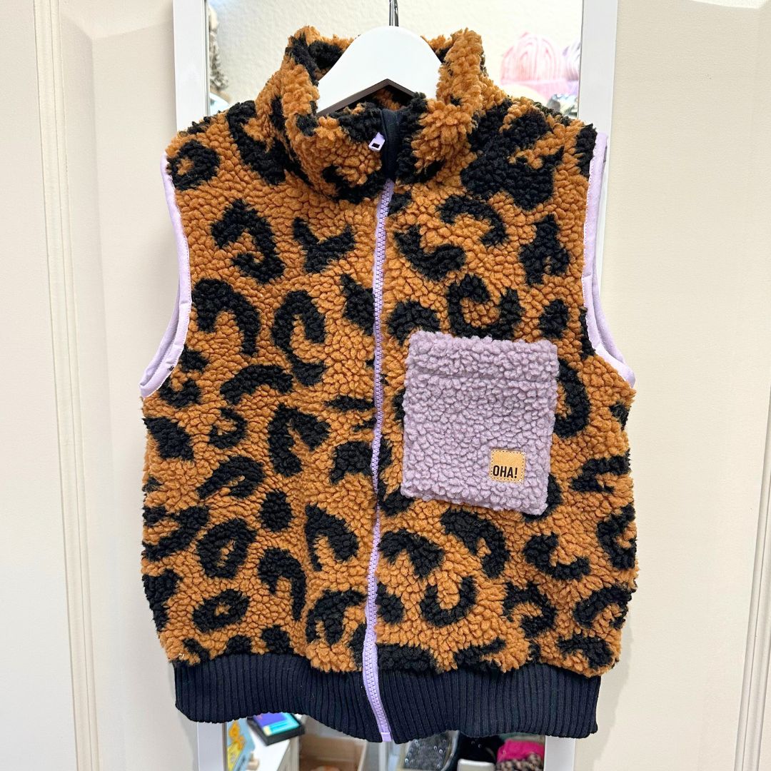 Unikat | Kinder Plüsch-Weste Leo 'OHA'