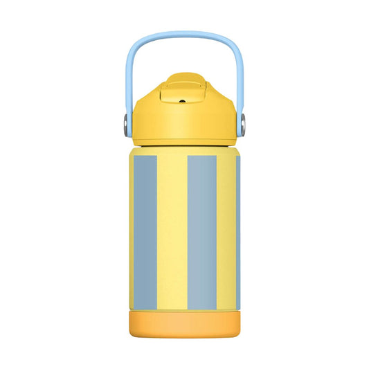 Trinkflasche Stripes gelb/hellblau 350ml