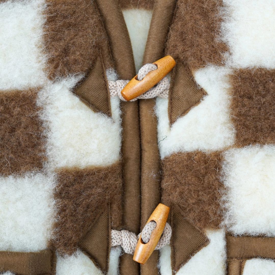 Kinder Weste aus Merinowolle 'Ziegelstein'