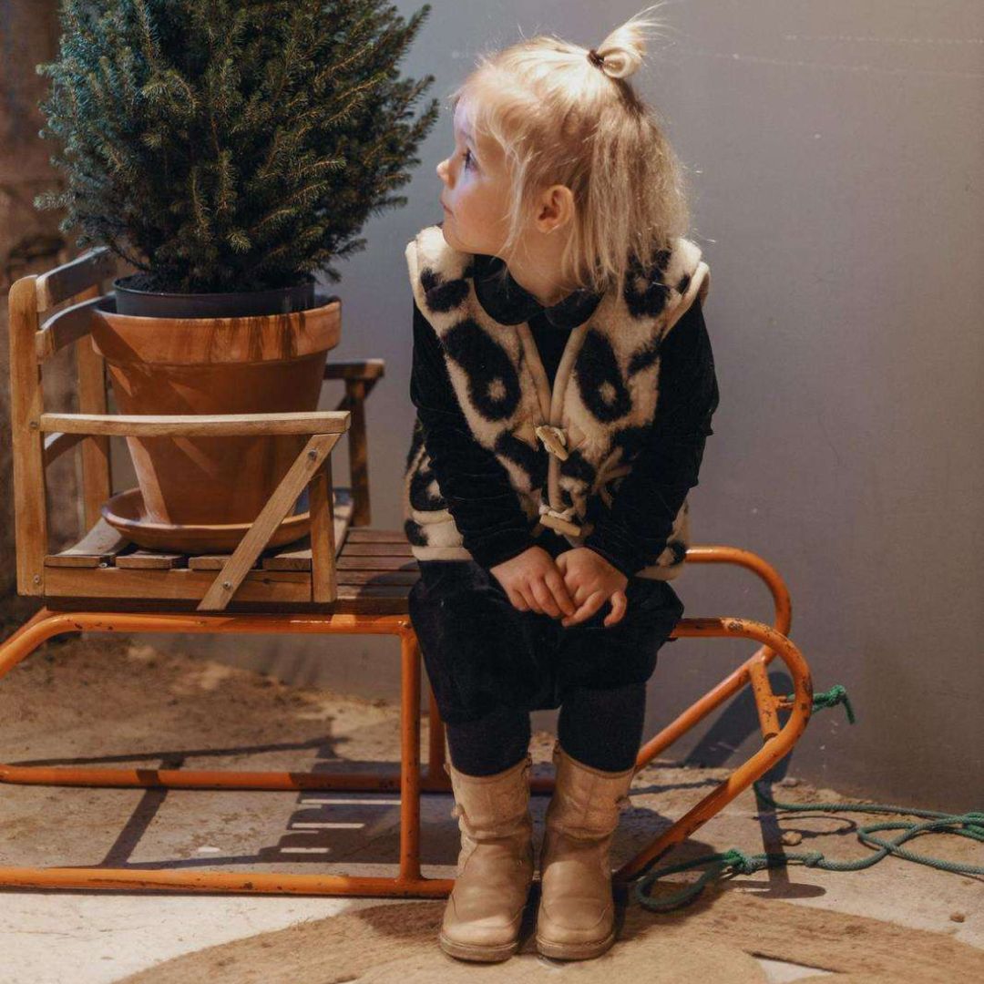 Kinder Weste aus Merinowolle 'Ying Yang'