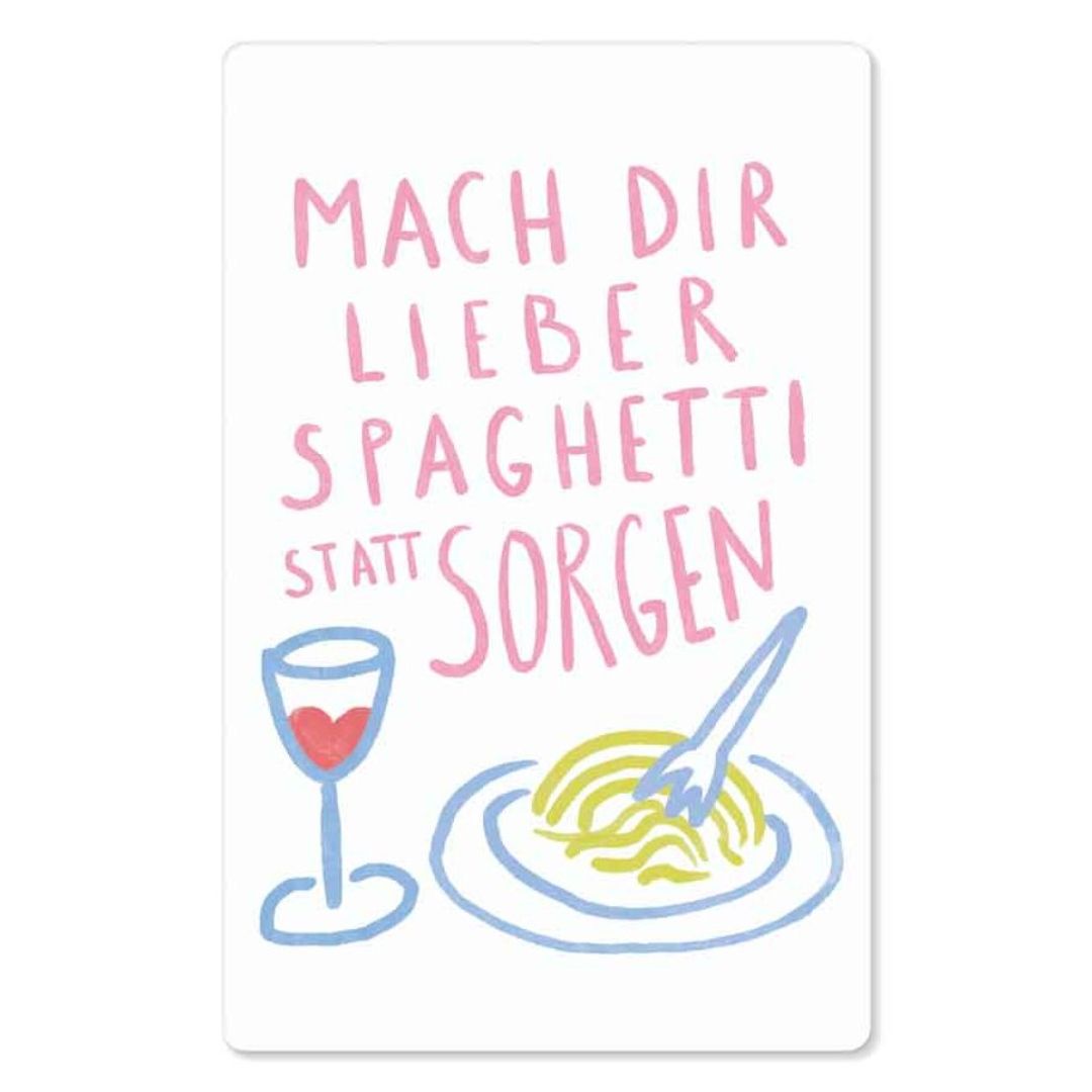 KIND MIND Karte | spaghetti statt sorgen