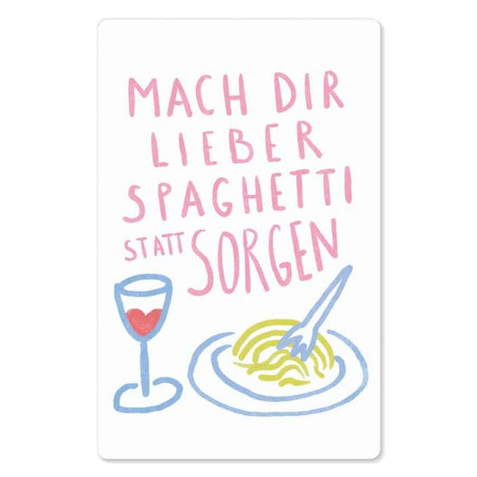 KIND MIND Karte | spaghetti statt sorgen