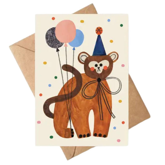 Klappkarte 'Party-Affe'