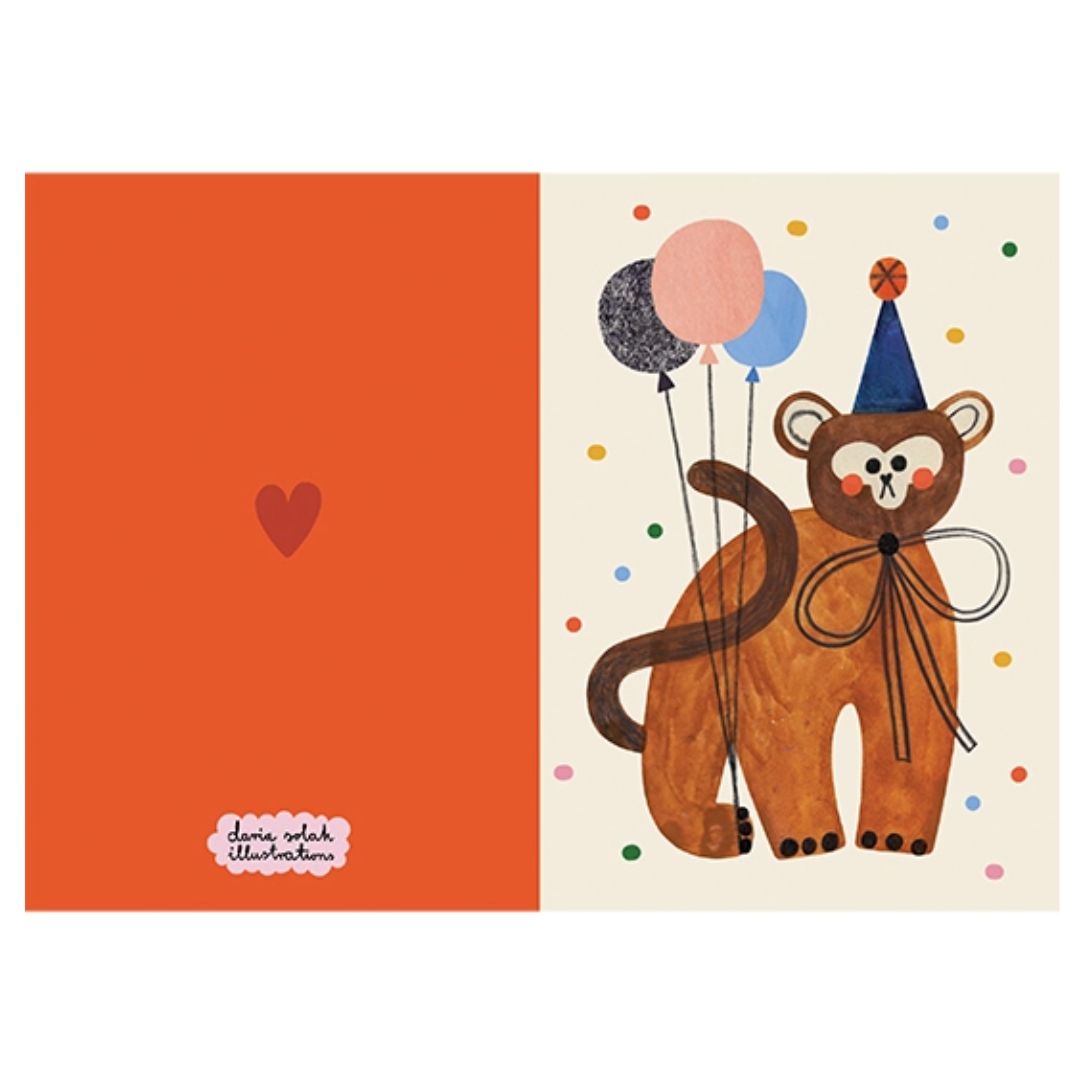 Klappkarte 'Party-Affe'