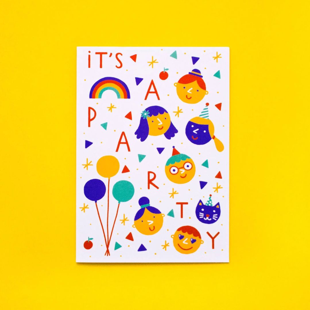 Klappkarte mit Kuvert 'It's a Party'