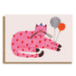 Klappkarte 'Pink Cat'