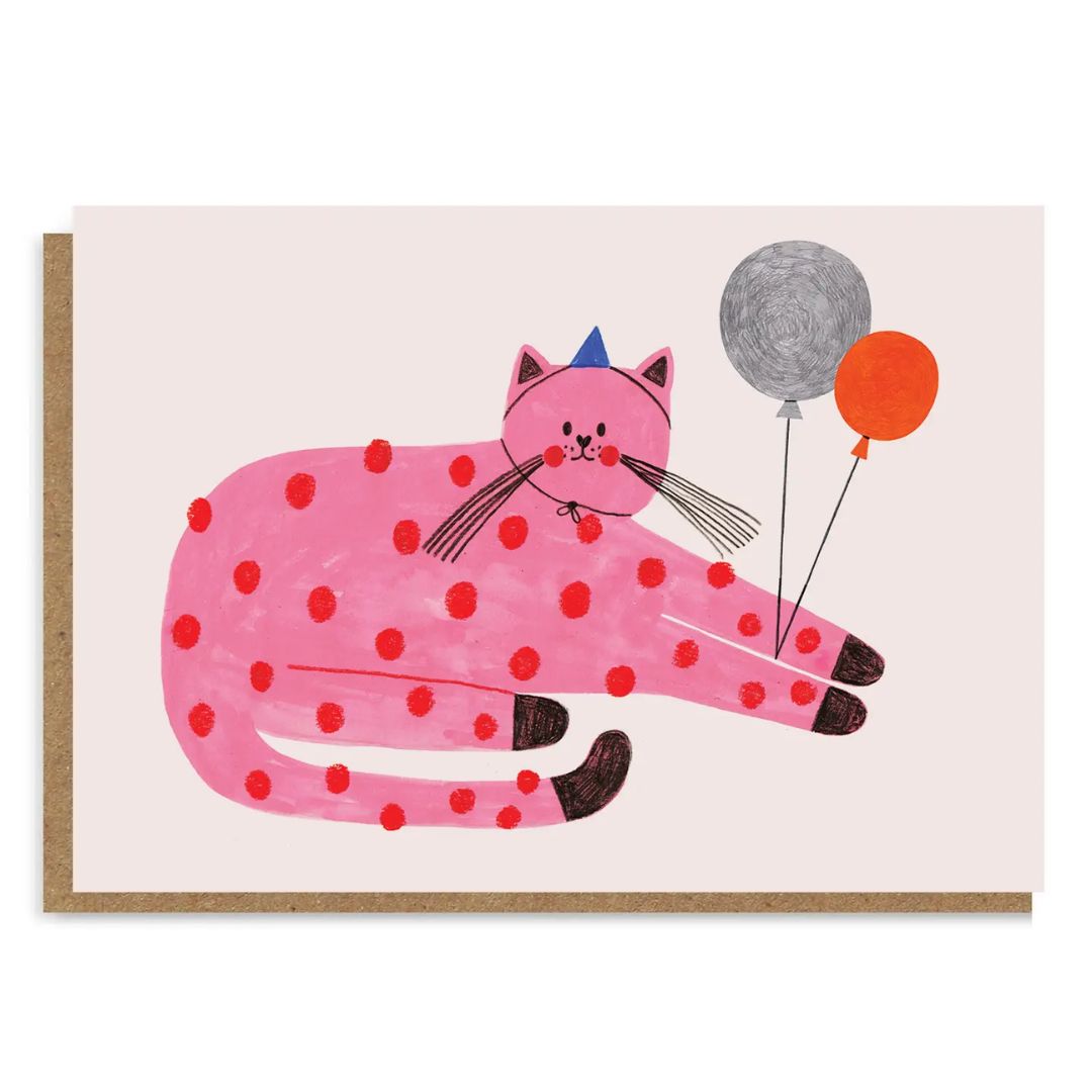 Klappkarte 'Pink Cat'