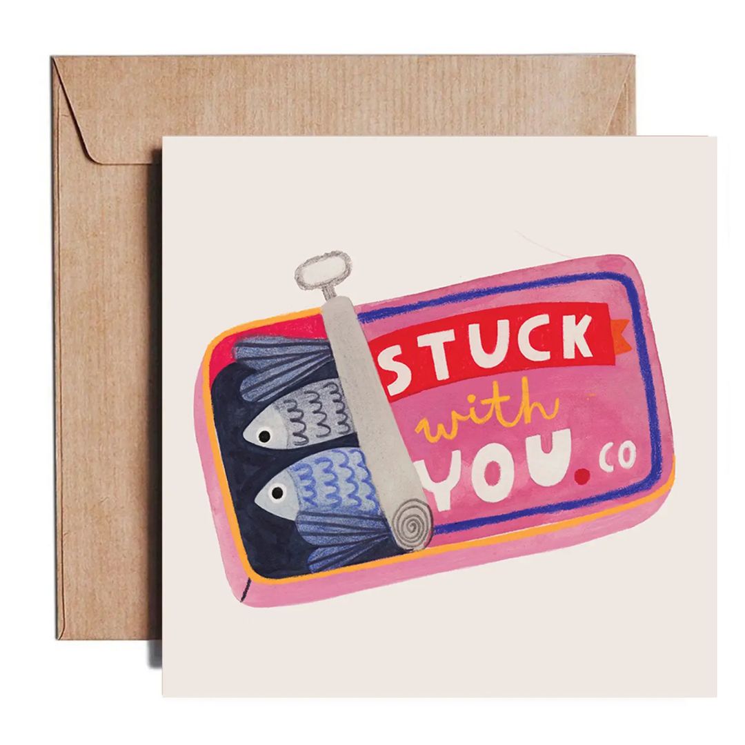 Klappkarte 'STUCK WITH YOU'