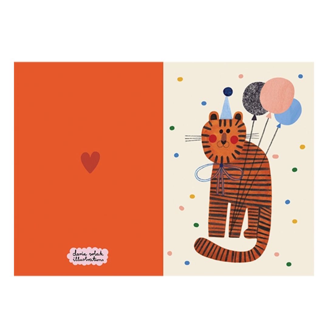 Klappkarte 'Party-Tiger'