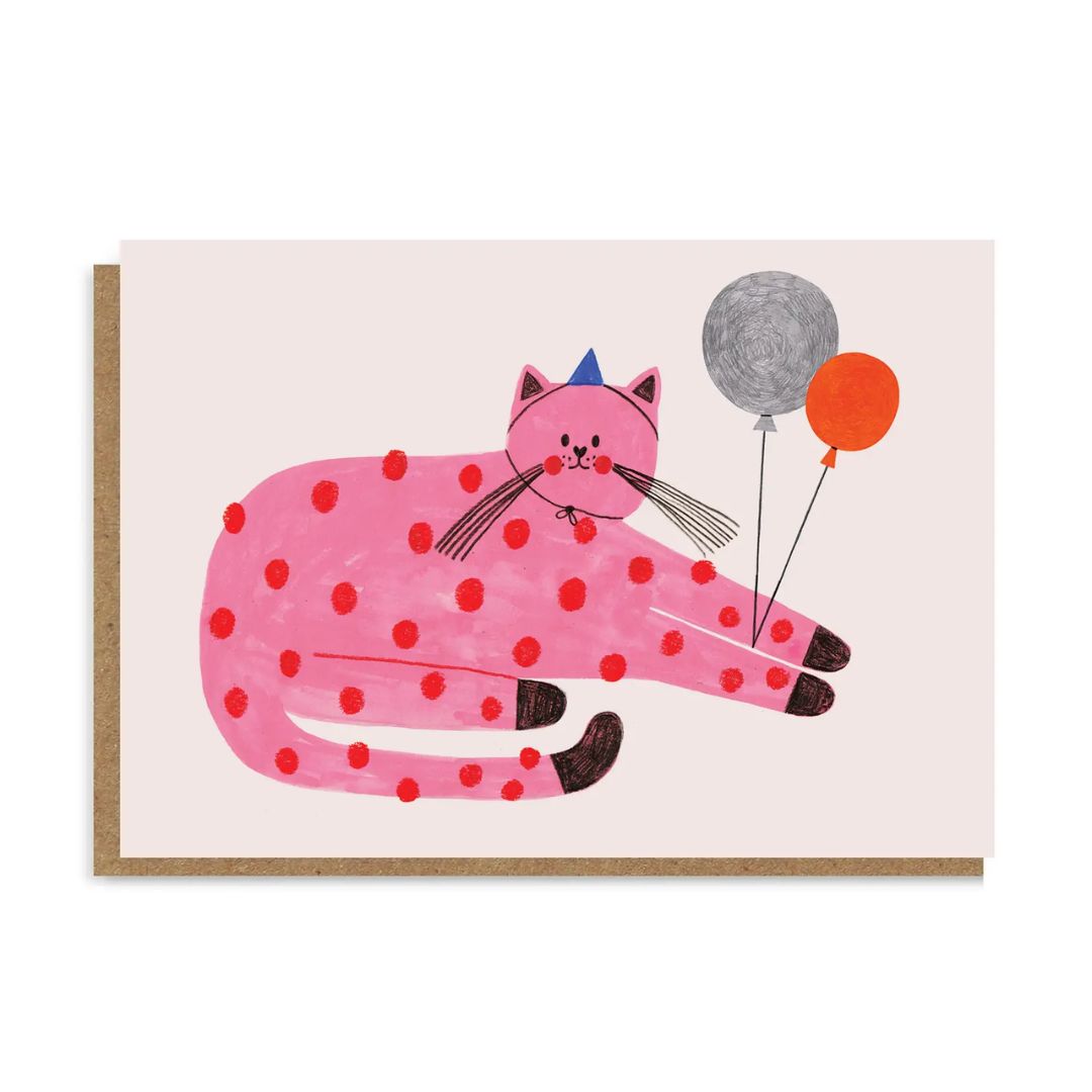 Klappkarte 'Pink Cat'