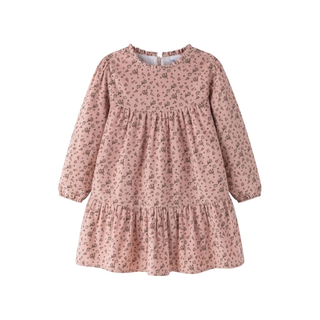 Kleid aus Cordstoff mit floralem Allover-Muster