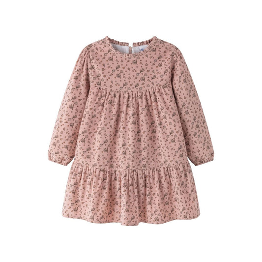 Kleid aus Cordstoff mit floralem Allover-Muster