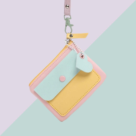 Multifunktionale kleine Tasche mit Schlüsselband rosa
